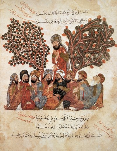 Al-Harith Parting from His Companions, from Al Maqamat by Al Hariri, c.1240 by Yahya ibn Mahmud Al Wasiti